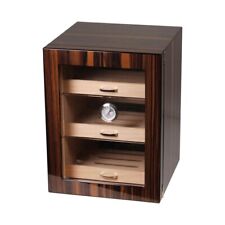 Hauser Humidor Schrank braune Hochglanz-Optik, Acryl Tür für bis zu 100 Zigarren
