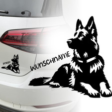 Deutscher Schäferhund  Auto Aufkleber |  Personalisiert Name Dog | Sticker 560
