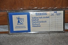 Altes Brauereischild/Imoglasschild 50er J. Landshuter Brauerei A-G,Preistafel