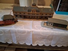 Bahnhof mit Stellwerk und Güterbahnhof Spur N Beleuchtet