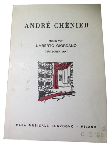 André chénier oper partitur - andré,