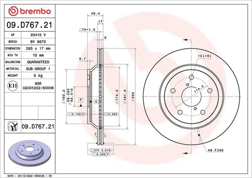 Bremsscheibe innenbelüftet - 2x,