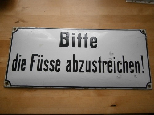 Großes zuckerguss emailschild - zuckerguss,