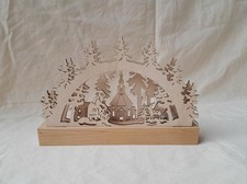 Lichterbogen Weihnachtsbogen Holz LED Batterie