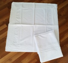 Bettwäsche Set Kissen 80x80 Bettdecke 140x200 weiß