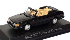 Norev Maßstab 1:43 810045 - 1992 Saab 900 Turbo 16 Cabriolet - schwarz