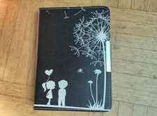 kwmobile Hülle für Tolino Shine 2HD schwarz weiss Deko