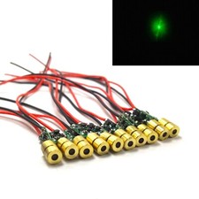 10pcs 515nm 520nm 5mw 3.5V grüner Punkt Mini-Laserdiodenmodul 7mm x 11.5mm