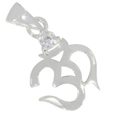 Aum Om kleiner Anhänger Silber 925 Hinduismus Buddhismus Mantra Meditation b689