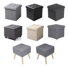 Sitzhocker Sitzwürfel mit Stauraum Truhen Sitzbank Gepolsterte Sitzfläche #2147