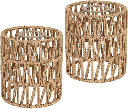 Boho rattan lampenschirm - boho, 2