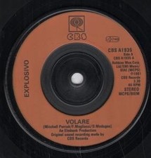 Explosivo Volare 7" Vinyl UK CBS 1981 Kunststoff Etikett Design CBSA1935