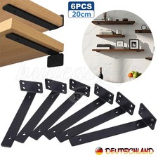 6x Regalhalterung 8" Schwarz