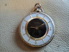Vintage Ferex Goldton Aufziehen Schweizer Made Anhänger Uhr funktioniert