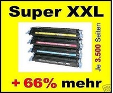 4 x Toner für HP Color Laserjet 2600n 2605dn CM1015 CM1017 / 124A Q6000A- Q6003A