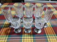 8 Gläser mit 95% Rein Zinnfuß Zinn Weingläser Weinglas Trinkgläser Kelch