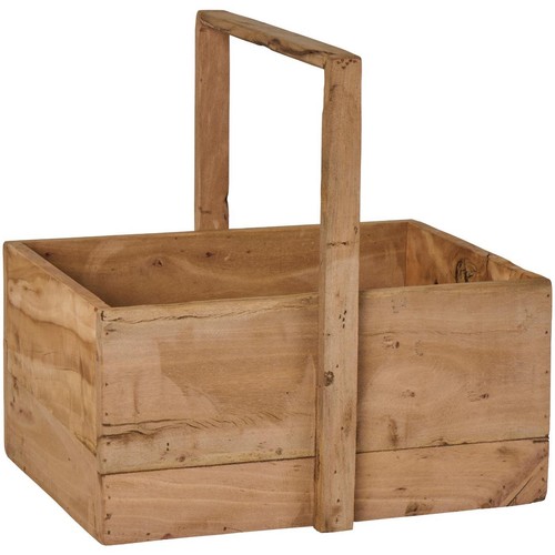 Holzkiste mit querhenkel groß - holzkiste,