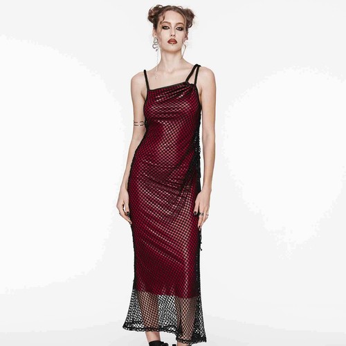 Punk rave lagen kleid midi - punk,