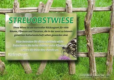 Schild streuobstwiese für - 🐞schild,