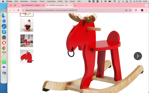 Ikea schaukel elch rot holz - schaukel, rot/holz