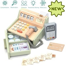 Kinder Spiel Kasse aus Holz