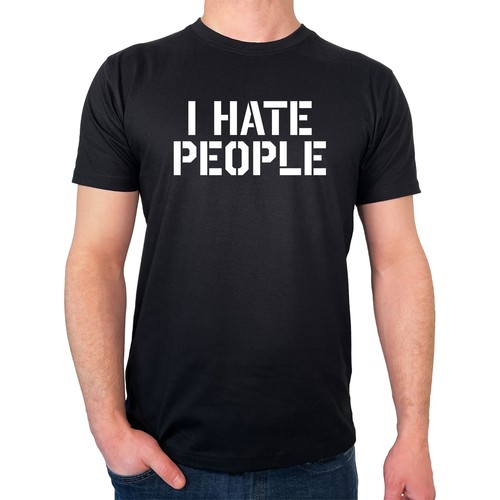Herren shirt hate people - t-shirt, i