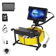 Rohrkamera 50m Kanalkamera Inspektionskamera 9'' Bildschirm 12 Einstellbare LEDs