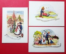 3 x Künstler AK von LIESEL LAUTERBORN um 1940 Trachten Schwaben Wachau ( 25597