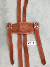 Trachtenlederhose Hosenträger zur Lederhose Herren braun echt Leder Bestickt