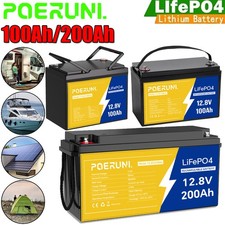 12V 200Ah 100Ah LiFePO4