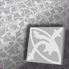 Zementfliese Mondial grau