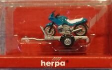 Herpa   050753   (Spur H0)   Anhänger mit Motorrad  + OVP  unbenutzt