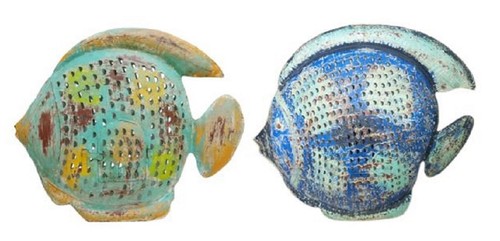 Große metallfigur fisch als - große,