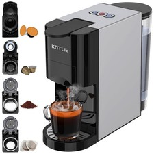 4in1 Kaffeemaschine Kapselmaschine Padkaffeemaschine 4 Aufsätze Pulverkaffee