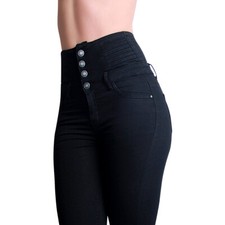 Damen Skinny Jeans Taillenhose