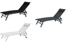 Sonnenliege Gartenliege Rollliege ELLI Liege Aluminium wetterfest Rollen 2.Wahl