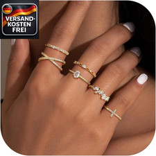 Gold Ring Set Damen Wasserfest