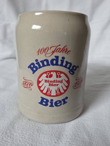 Bierkrug steingut 100 jahre - bierkrug,