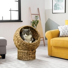 PawHut Rattan Katzenkorb