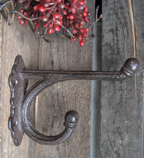 ❤️Doppelter Wandhaken Gusseisen braun Handtuchhaken Antik Nostalgie  ❤