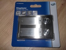 REV Klingeltaster 2-fach Edelstahl AP LED Germany