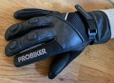 PROBIKER Leder-Motorrad-Handschuhe,Gr. S,super weich,schwarz,kaum getragen,super