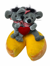 Mäuse auf Käse Rad Käselaib Plüsch ca 21cm Maus Tier Morgenroth Mäusepaar Herz 
