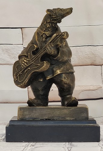 Bronze musikbär skulptur - bronze,