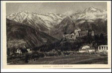 Merano Meran Italien Südtirol AK ~1920/30 Castello Verruca Partie an der Burg