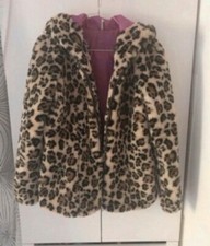 Kuscheliger Kurzmantel - Übergangsjacke - Felljacke Leopard