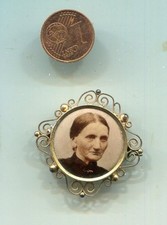 Wunderschöne Alte Jugendstil  Brosche  mit Bildnis