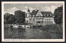 Berlin-Wannsee, Gasthaus Schweden Pavillon, Ansichtskarte 