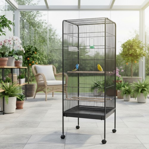 Vogelvoliere rollbar aus