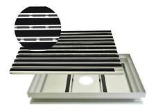 Eingangsmatte Gummi Profil inklusive Alu Bodenwanne mit Ablauf, Schuhabstreifer